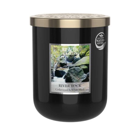 Grande bougie heart and home eau vive et sous bois