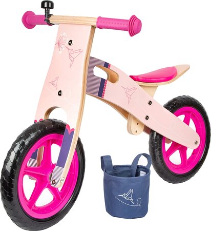 Draisienne Rose Colibri En Bois