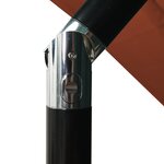 vidaXL Parasol à 3 niveaux avec mât en aluminium Terre cuite 2 5x2 5 m