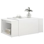 vidaXL Tables basses gigognes 3 Pièces Blanc 60x60x38 cm Aggloméré