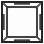 vidaXL Table basse Noir avec verre trempé 40x40x50 cm