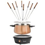 Bestron ensemble de fondue afd850co 1500 w 1 5 l cuivre