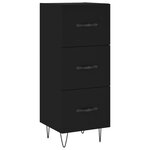 vidaXL Buffet haut Noir 34 5x34x180 cm Bois d'ingénierie