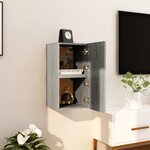 vidaXL Meubles TV muraux 2 Pièces Sonoma gris 30 5x30x30 cm