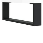 vidaXL Buffet haut Blanc brillant 34 5x34x180 cm Bois d'ingénierie