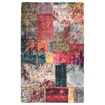 vidaXL Tapis lavable antidérapant Patchwork 160x230 cm Multicolore