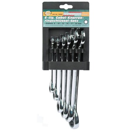 Brüder mannesmann kit de clés mixtes à cliquet 6 pièces