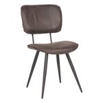 LABEL51 Chaises à manger lot de 2 Fos 49x60x87 cm anthracite