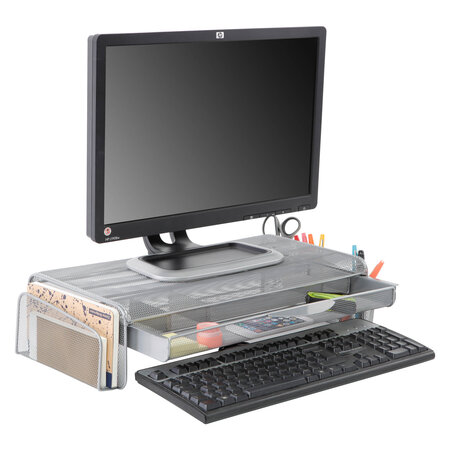 Organiseur de bureau mesh métal gris - alba