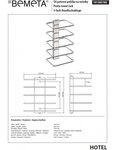 Rack porte-serviettes en acier chromé HOTEL 26,5 x15 x12 cm