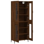 vidaXL Buffet haut Chêne marron 69 5x34x180 cm Bois d'ingénierie