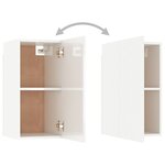 vidaXL Ensemble de meubles TV 4 Pièces Blanc brillant Aggloméré