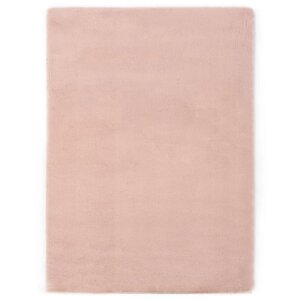 vidaXL Tapis 160x230 cm Fausse fourrure de lapin Vieux rose
