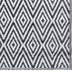 vidaXL Tapis d'extérieur Blanc et noir 190x290 cm PP
