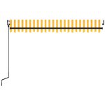vidaXL Auvent rétractable automatique 450x350 cm Jaune et blanc