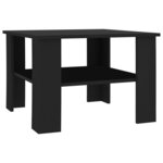 vidaXL Table basse Noir 60 x 60 x 42 cm Aggloméré