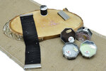 Kit bracelet manchette grosse perle Miyuki 10/0 tissé Noir