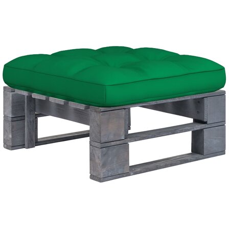 vidaXL Pouf palette de jardin Bois de pin imprégné de gris