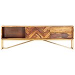 vidaXL Meuble TV 140 x 30 x 45 cm Bois de Sesham massif