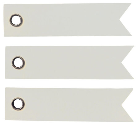 Étiquette blanche avec oeillet 20 pièces