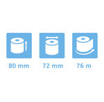 Bobine Pour Tickets De Caisse 80x72mm - 76m - 1 Pli Thermique 48g/m2. - X 30 - Exacompta