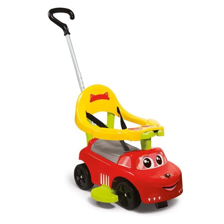 Smoby voiture de course jouet 3 en 1 rouge et jaune