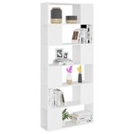 vidaXL Bibliothèque/Séparateur de pièce Blanc 80x24x186 cm Aggloméré