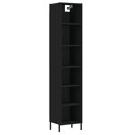 vidaXL Buffet haut Noir 34 5x32 5x180 cm Bois d'ingénierie