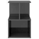 vidaXL Tables de chevet 2 Pièces Gris brillant 35x35x55 cm Aggloméré