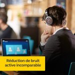 Jabra evolve2 40 casque pc mono ecouteurs certifié microsoft teams à réduction du bruit avec technologie d`appel à 3 microphones