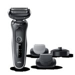 Braun series 5 50-w4650cs tondeuse barbe - 3 sabots - station de charge - technologie wet&dry - autonomie 50min