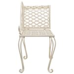 vidaXL Chaise longue de jardin 128 cm Métal Antique Blanc