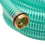 vidaXL Tuyau d'aspiration avec raccords en laiton 10 m 25 mm Vert