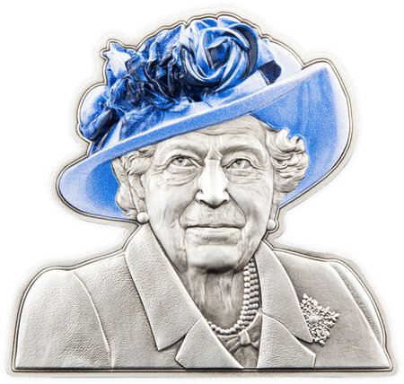 Monnaie en argent 5 dollars g 155.5 (5 oz) millésime 2022 in memoriam of queen elizabeth ii