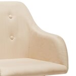 vidaXL Chaises à manger lot de 2 crème tissu