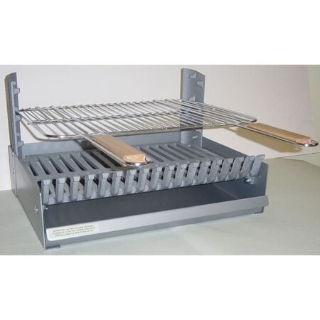 Grilloir réglable en 3 hauteurs - Fonte - 58x48,5x28,5 cm