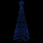 vidaXL Arbre de Noël cône 200 LED Bleues 70x180 cm