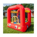 Château gonflable jumpy car avec aire de jeux et trampoline  surface 210x205x200 cm - souffleur et sac de rangement inclus