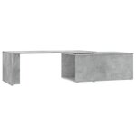 vidaXL Table basse Gris béton 150x50x35 cm Aggloméré
