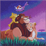 Tableau à diamanter disney 30x30 cm le roi lion