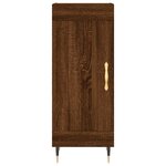 vidaXL Buffet haut Chêne marron 34 5x34x180 cm Bois d'ingénierie