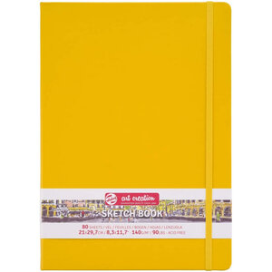 Carnet croquis a4 jaune 80 feuilles 140g royal talens