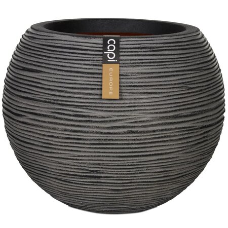 Capi Pot à fleurs Nature Rib Rond 62 x 48 cm Anthracite KOFZ271