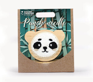 Kit Punch needle Panda 15 cm