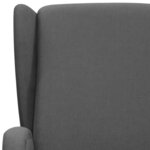 vidaXL Fauteuil de massage Gris foncé Tissu