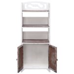 vidaXL Armoire de salle de bain Blanc et marron 46x24x116 cm Paulownia