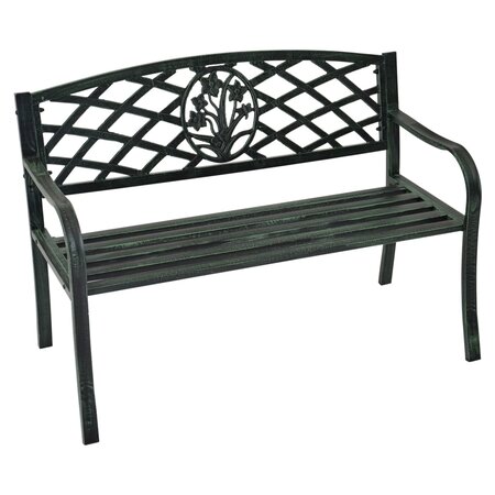 Lesli Living Banc de jardin St. James 114x59 5x80 cm Métal Vert
