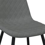 vidaXL Chaises à manger lot de 6 gris clair velours