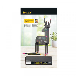 Silhouette 3d ardoise - cerf - securit