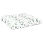 vidaXL Coussins de palette 2 Pièces motif de feuilles tissu